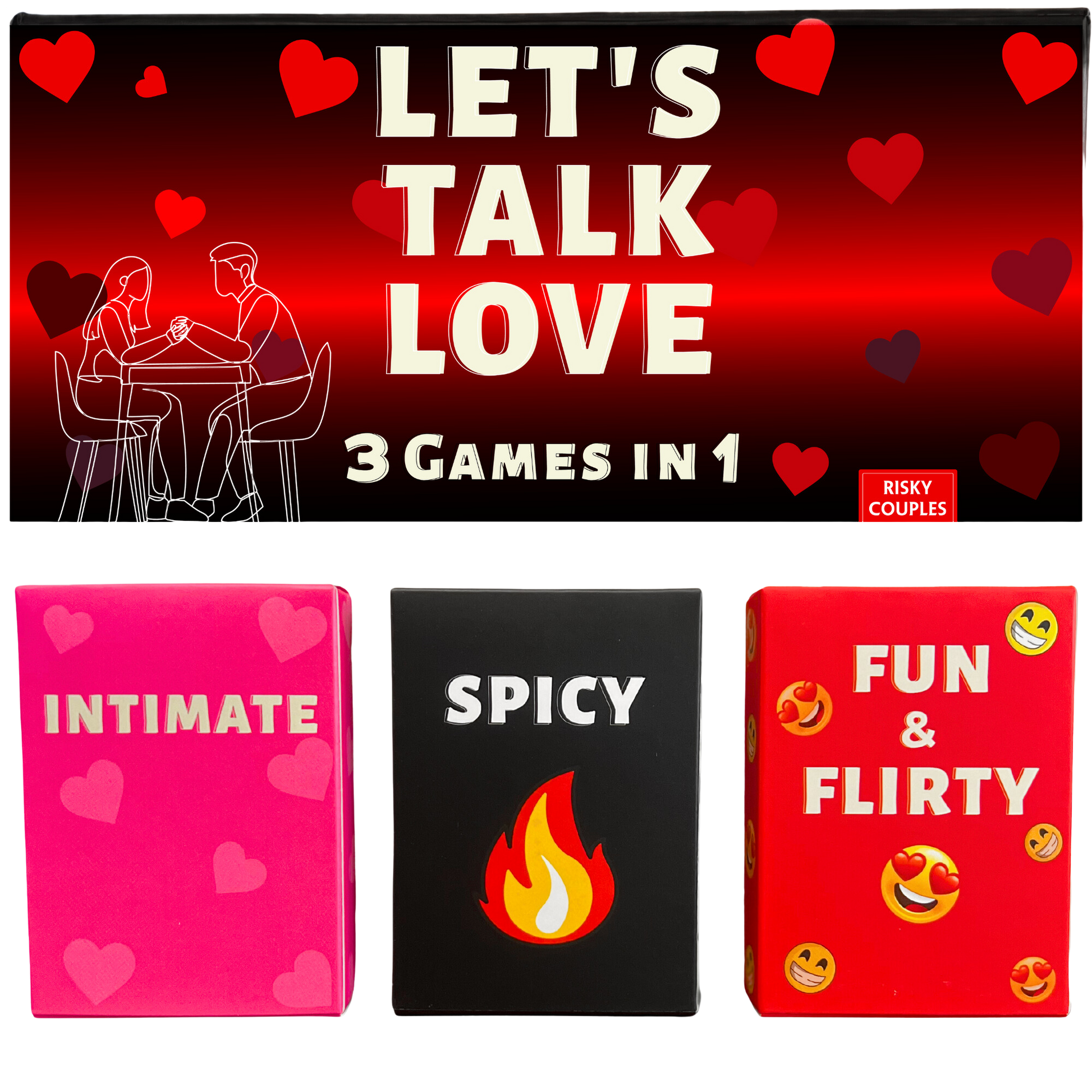Let's Talk Love - Fun and Romantic Couples Game to Spice up Your Date Night  – Risky Couples