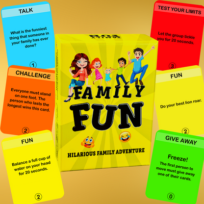 Family Fun Card Game - 200 Hilarious Dares & Challenges for Family