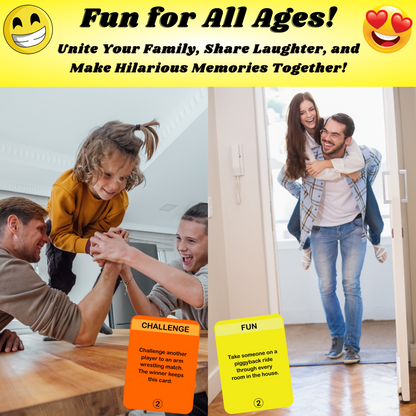 Family Fun Card Game - 200 Hilarious Dares & Challenges for Family