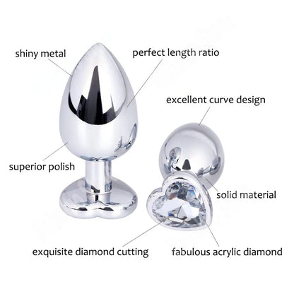 Anal Butt Plug - Set of 3 pcs (stainless Steel)