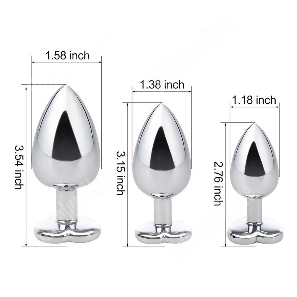 Anal Butt Plug - Set of 3 pcs (stainless Steel)