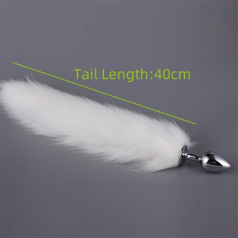 Fox Tail Metal Butt Plug (1-1.8 inch)