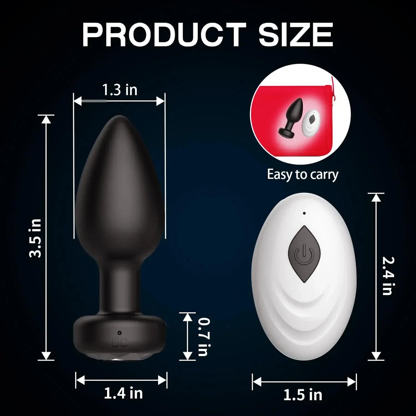 Anal Plug Vibrator with 10 Speeds