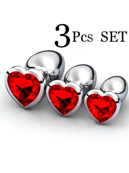 Anal Butt Plug - Set of 3 pcs (stainless Steel)