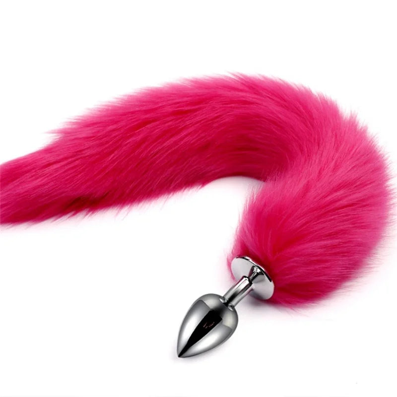 Fox Tail Metal Butt Plug (1-1.8 inch)