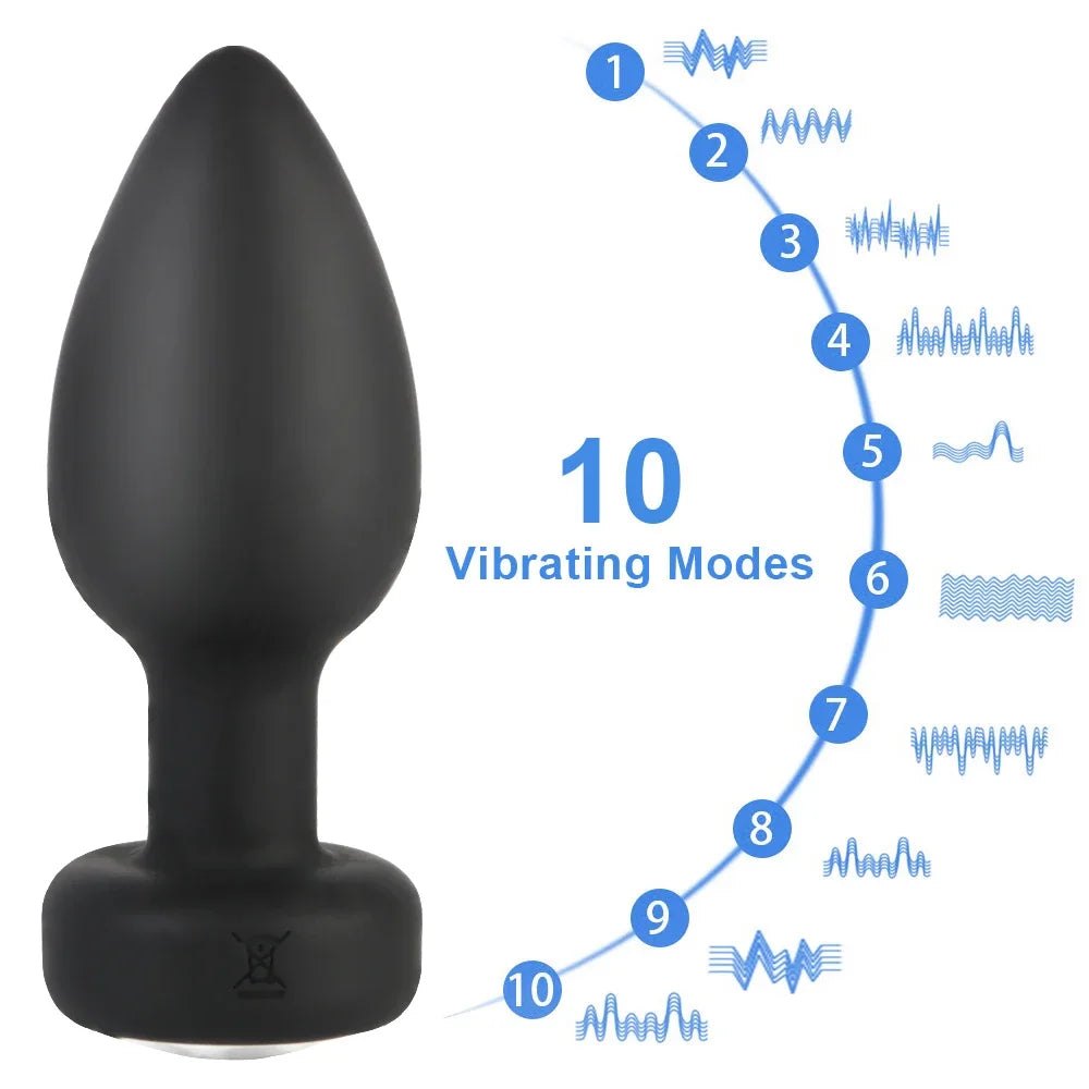 Anal Plug Vibrator with 10 Speeds