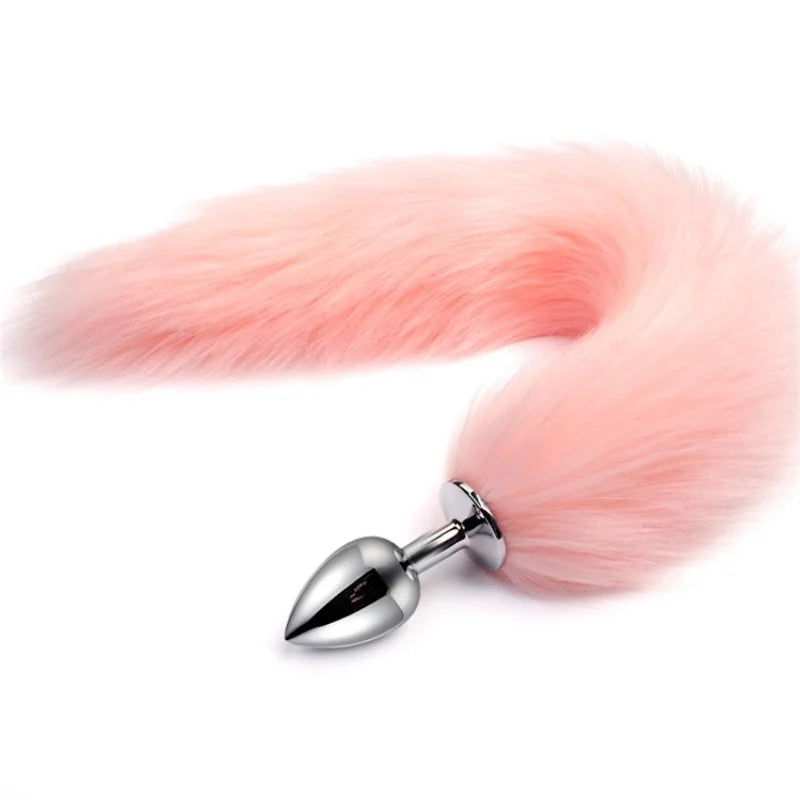 Fox Tail Metal Butt Plug (1-1.8 inch)