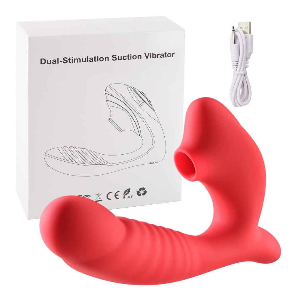 Silicone Sucking Vibrator (10 Speed Vibrating)