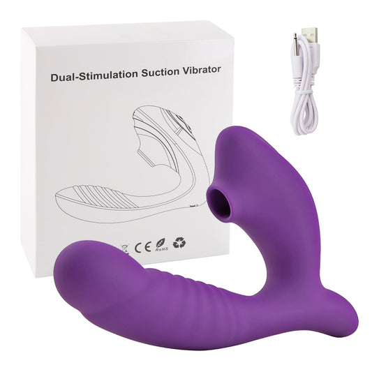 Silicone Sucking Vibrator (10 Speed Vibrating)