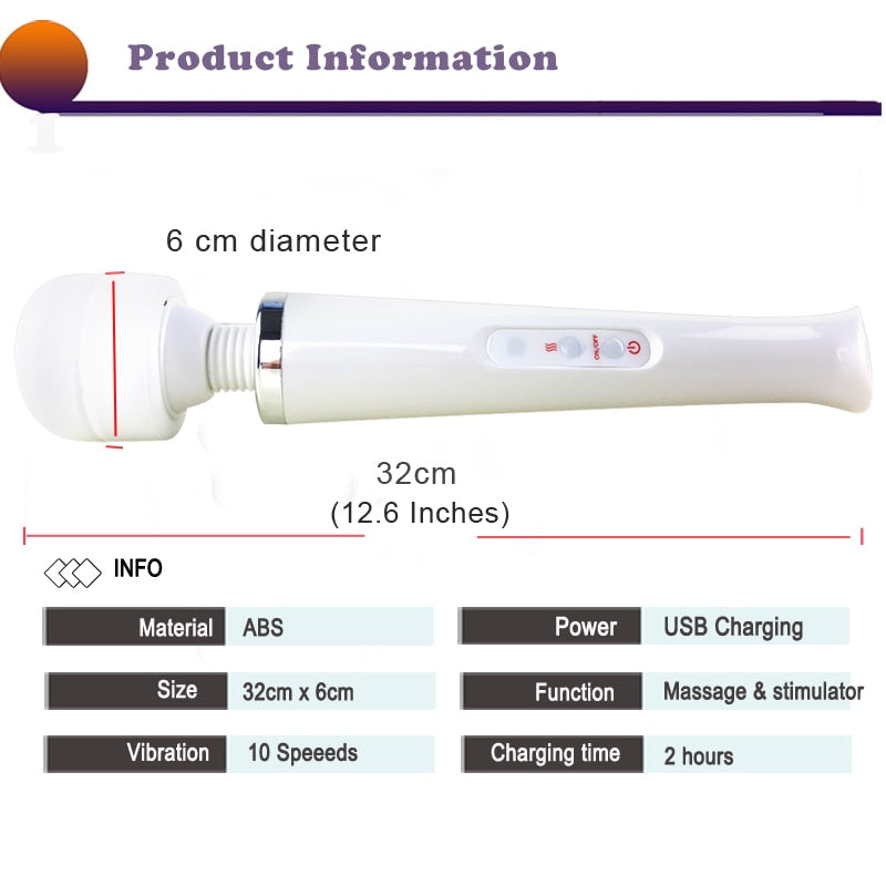 Powerful & Big Magic Wand Vibrator for Women