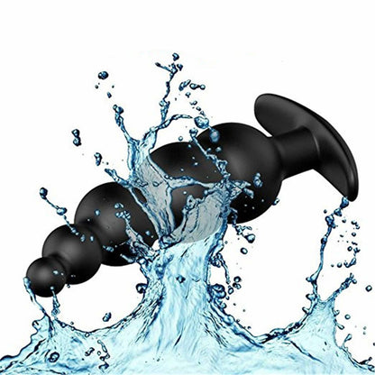 Anal Butt Plug Vibrating Waterproof Beads, 10 Mode Vibrator for Couples