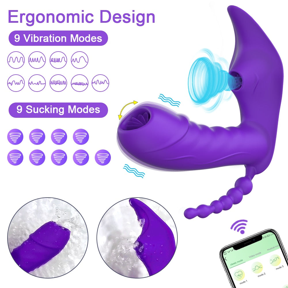 3 in 1 Bluetooth App Vibrator (Long distance toy)