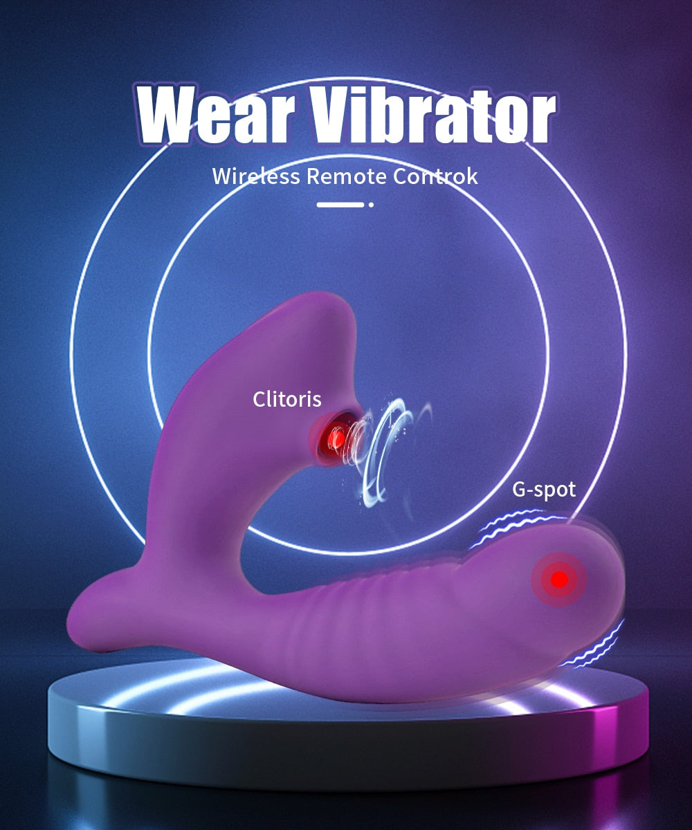 Silicone Sucking Vibrator (10 Speed Vibrating)