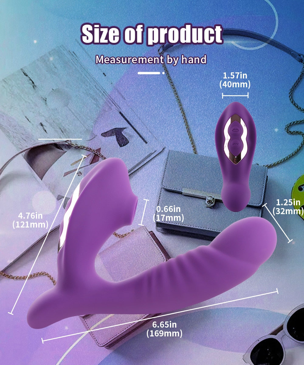 Silicone Sucking Vibrator (10 Speed Vibrating)