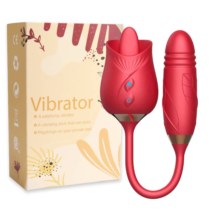 2 in 1 Rose Sucking Vibrator (10-speed modes)